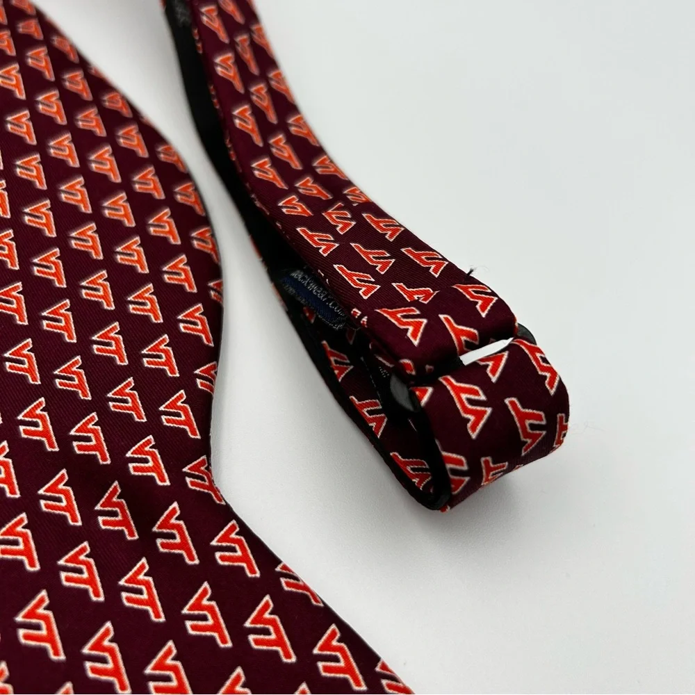 Virginia Tech 100% Silk Bow Tie Hokies VT Logo College Self-Tie Rivetz of Boston